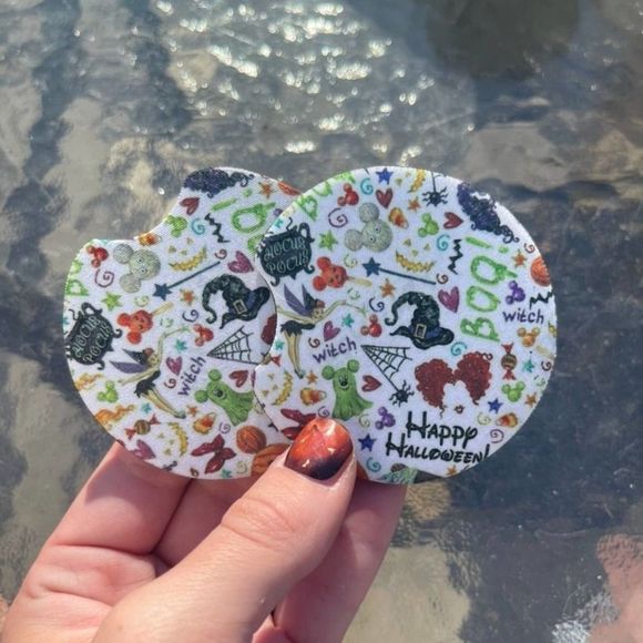 Disney Halloween Car Coaster Set - Picture 1 of 11